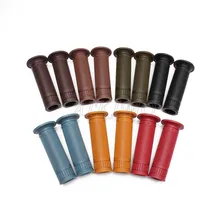 Ретро Мотоцикл Old School резиновая нескользящая 22/24 мм ручками Руль конец ручки Универсальный мотоцикл для кафе, для гоночного поплавок на заказ