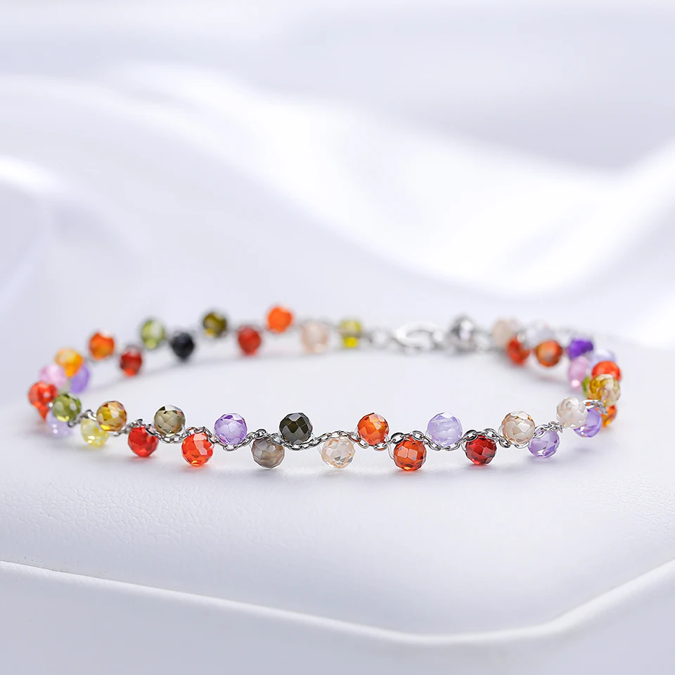 Lina Jw 3 mm Naturstein-Armband aus schwarzem Spinell an der Hand für Damen, Schmuck, Party/Hochzeit, Luxus-Geschenkset, Handarbeit – Detail 4