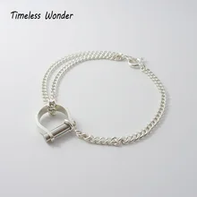 Нестареющий чудо-925 пробы серебряный браслет с вырезами и D проложенной цепочкой, женское Ювелирное Украшение в стиле панк, готика, модное, в стиле бохо Ins 5515