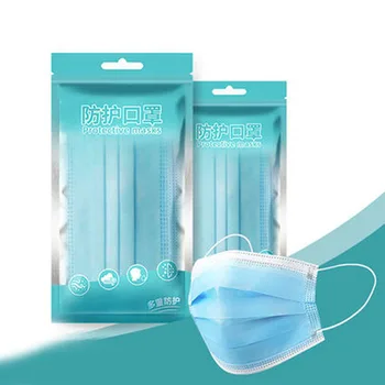 

100 Pcs Anti Haze Anti-Splash Anti Dust Face Mouth Mask Disposable Protective 3 Layers Filter Dustproof Earloop Breathable Masks
