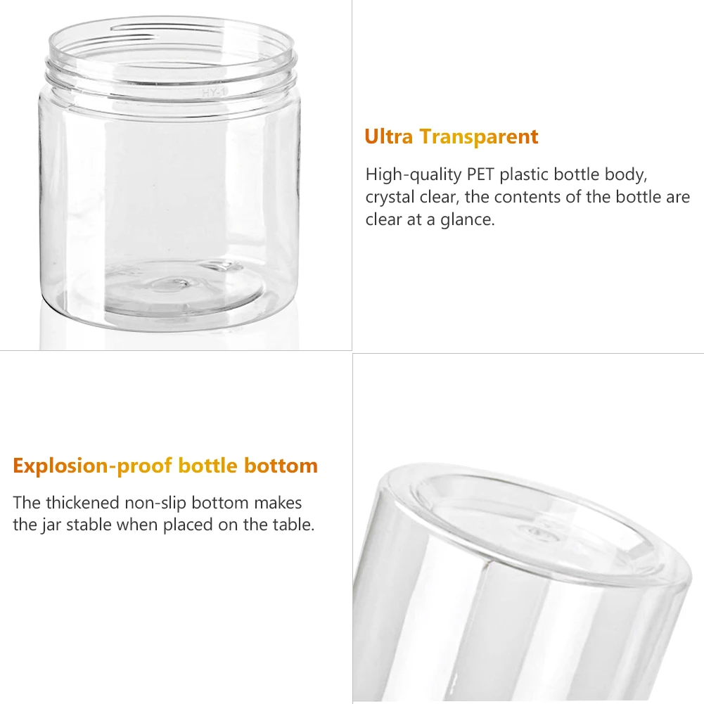 30-150ml Storage Jars Empty With Cosmetic Jars Makeup Clear lid Plastic Screw-on Refillable Makeup Balm Container Travel Bottle storage jar refillable bottles plastic storage bottle