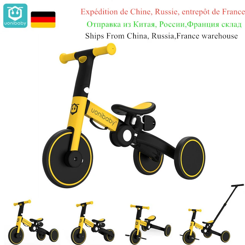 Uonibaby Tricycle Original 4 En 1 Pour Bebe Poussette A Pedale Tricycle A Deux Roues Velo D Equilibre Scooter Pour 1 6 Ans Aliexpress