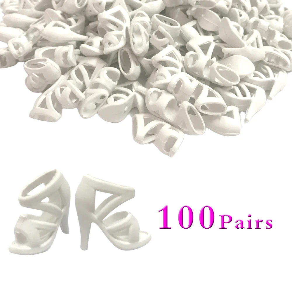 Doll Shoes Fashion Sandals Colorful Assorted High Heels For Barbie Doll 60 Pairs or 100 Pairs NK