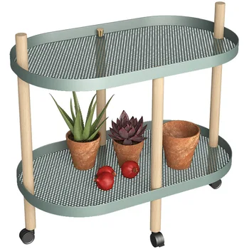 

Northern Wind Trolley Shelf Multi-functional Art Creative Flower Removable Moving With Wheels