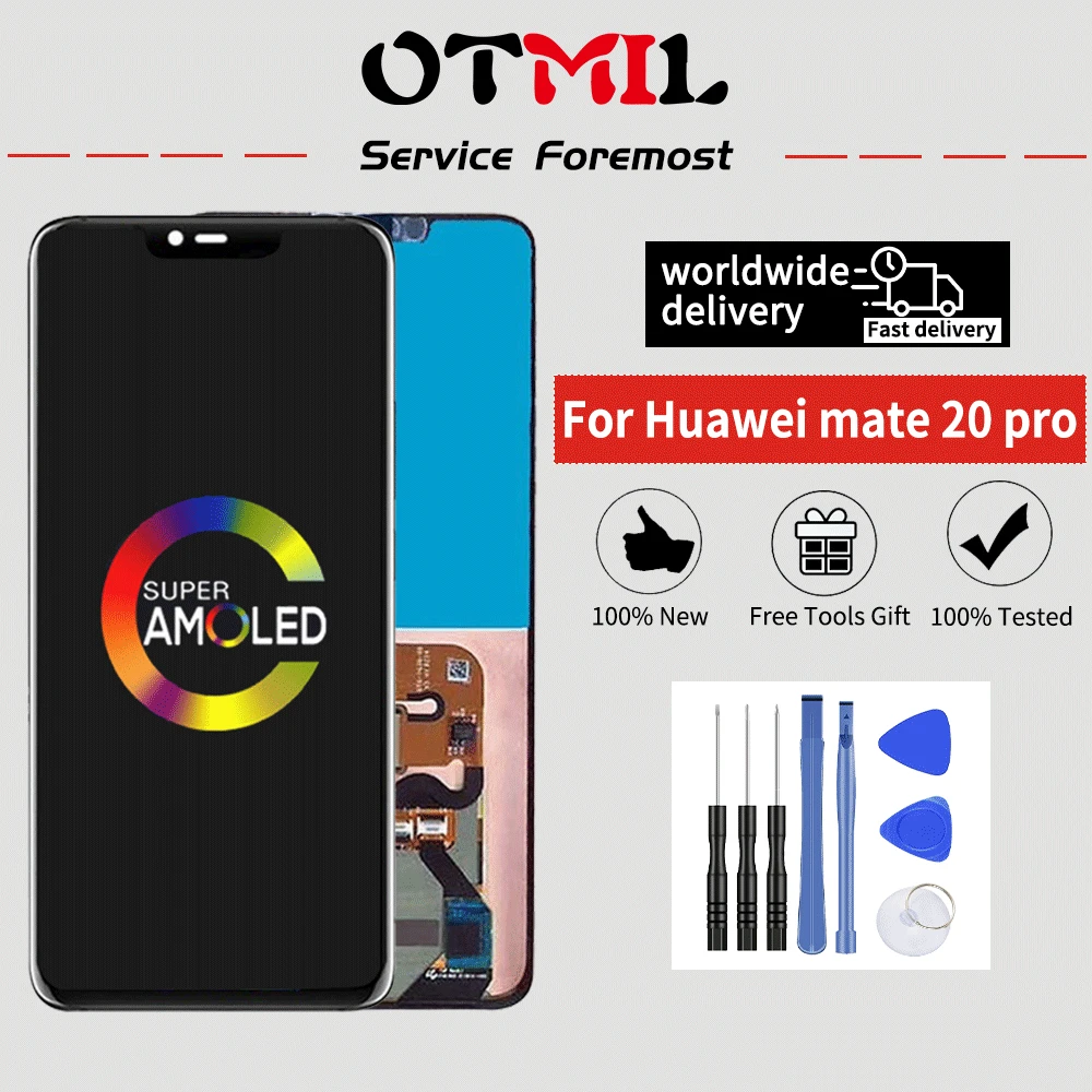 OTMIL 6,3" Super AMOLED для HUAWEI mate 20 Pro сменный сенсорный ЖК-экран для HUAWE mate 20 Pro дисплей#1