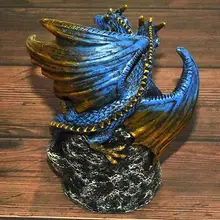 

Incense Burner Chinese Dragon Backflow with LED Multicolor Crystal Lamp Crafts
