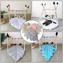 Tapis de jeu en coton en forme d'arbre pour bébé, tapis de sol en forme de feuille, tapis de gymnastique d'escalade doux, rembourré, décoration de chambre d'enfant