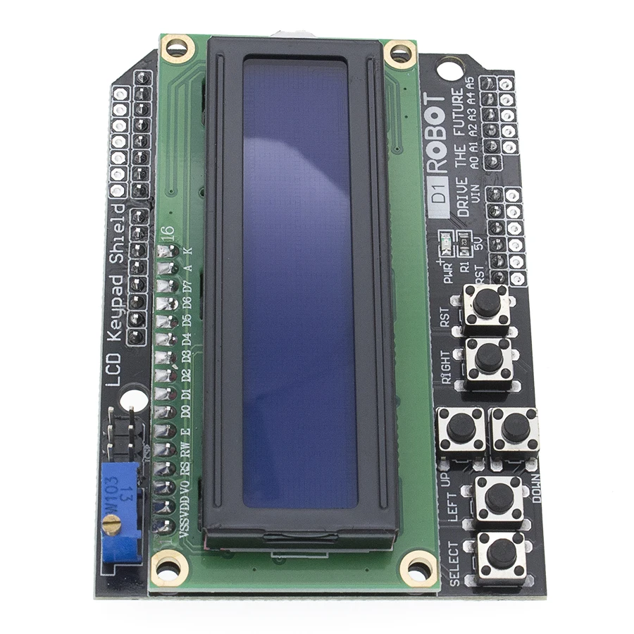 TENSTAR LCD KeyPad Shield LCD1602 LCD 1602 Module Display, blue screen - Image 5