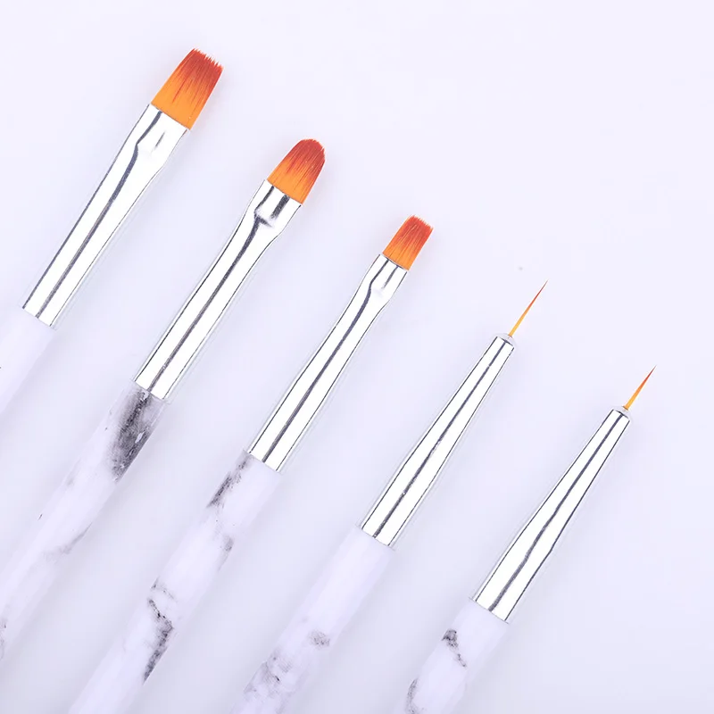 

5 Pcs/Set Nail Brush Nail Art Manicure Brushes Set Line Flower Pencil Painting Design Acrylic Nail Brush For Gel Polish