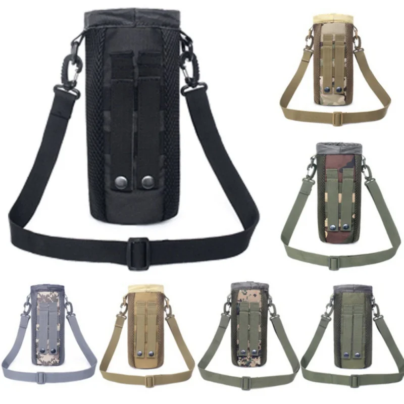 Outdoor Tactical Molle Water Bottle  Pouch Bag Military Hiking Drawstring Pouch