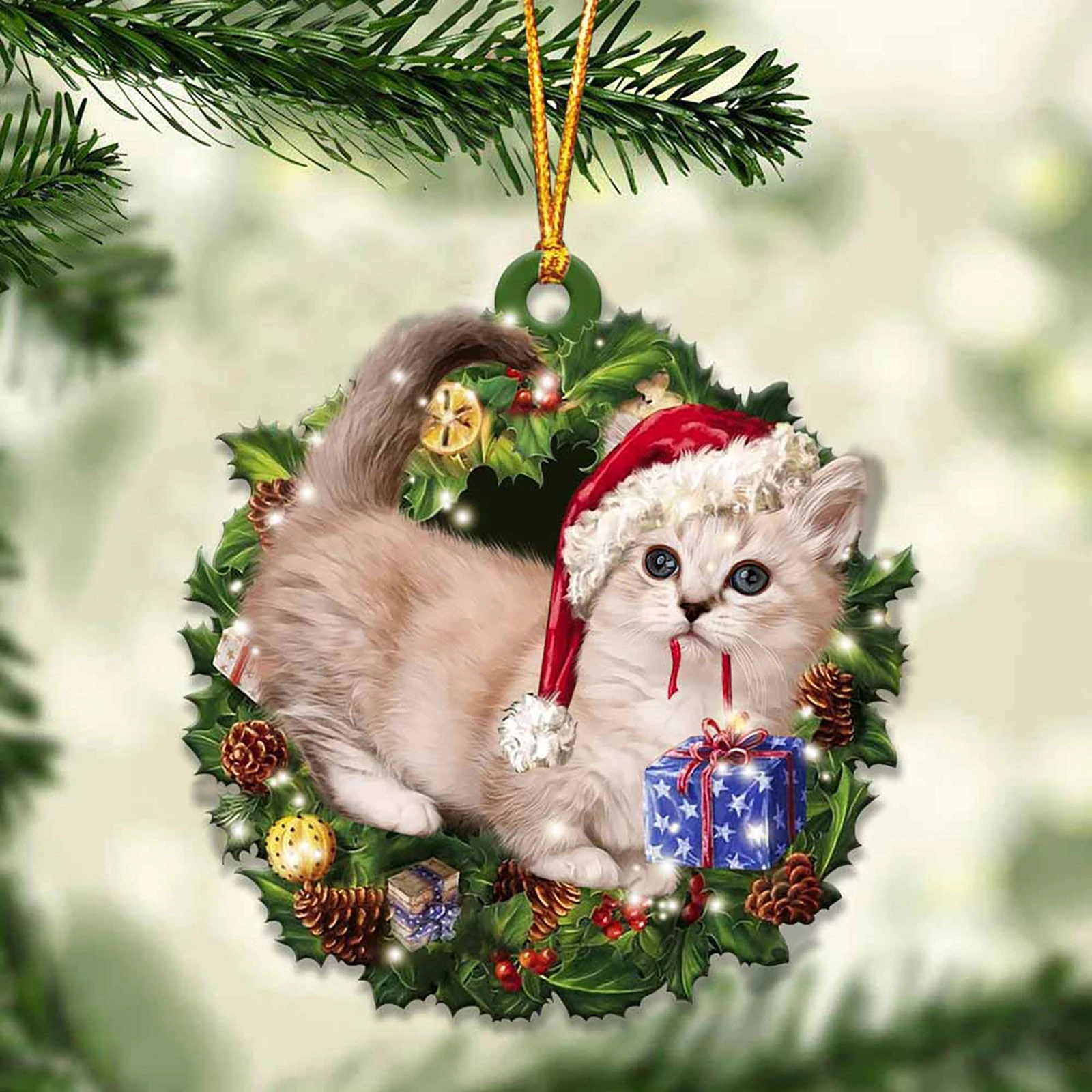 Kittens For Christmas 2022 2022 New Year Kawaii Cat Resin Door Hanging Sign Christmas Tree Ornament  Christmas Decoration For Home Pendant Navidad Gifts|Pendant & Drop  Ornaments| - Aliexpress