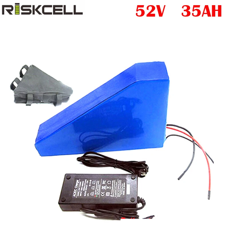 

triangle battery 52V 35Ah ebike lithium battery with Plastic case supply bafang BBS02 BBSHD motor