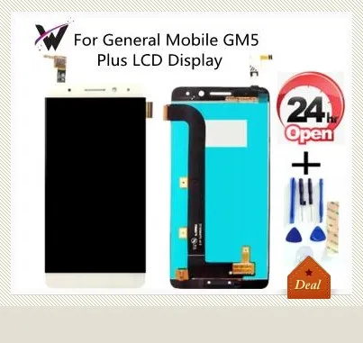 Белый ЖК-дисплей + сенсорный экран для GM 5 Plus 100% испытанный дигитайзер в сборе