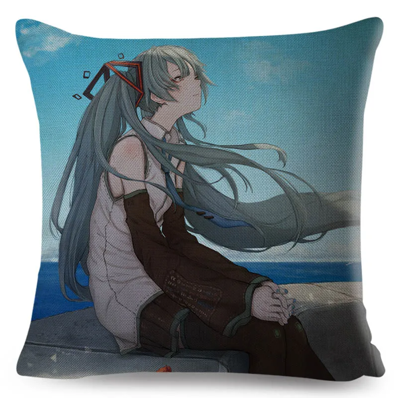 VOCALOID Hatsune Miku музыкальная подушка для девочки чехол для дивана дома автомобиля Мультяшные подушки Чехлы 45x45 см декор наволочки Чехлы на подушку - Цвет: 12
