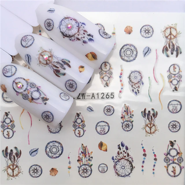 Nail Stickers Sliders For Nails Winter Sticker Elk Figure Nail Art Decorations Wolf Animal Transfer Watermark Water Slider A1265