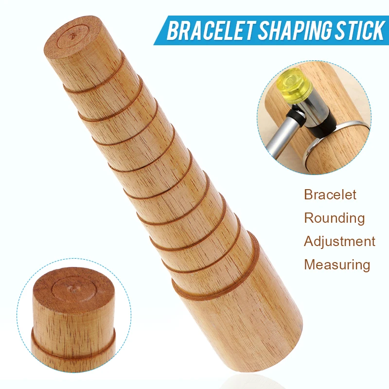 Wooden Step Bangle Mandrel Sizer Stick Jewelry Repair Tools Bracelet Gauge For Adjusting the Bracelet and Measurement