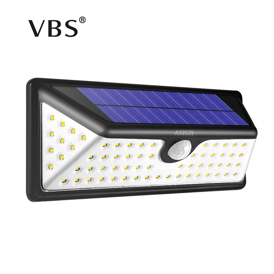 

Energy Saving PIR Motion Sensor Solar Light 73 leds IP65 Waterproof Outdoor Modern Fashion Solar Wall Lamp Garden Square Light