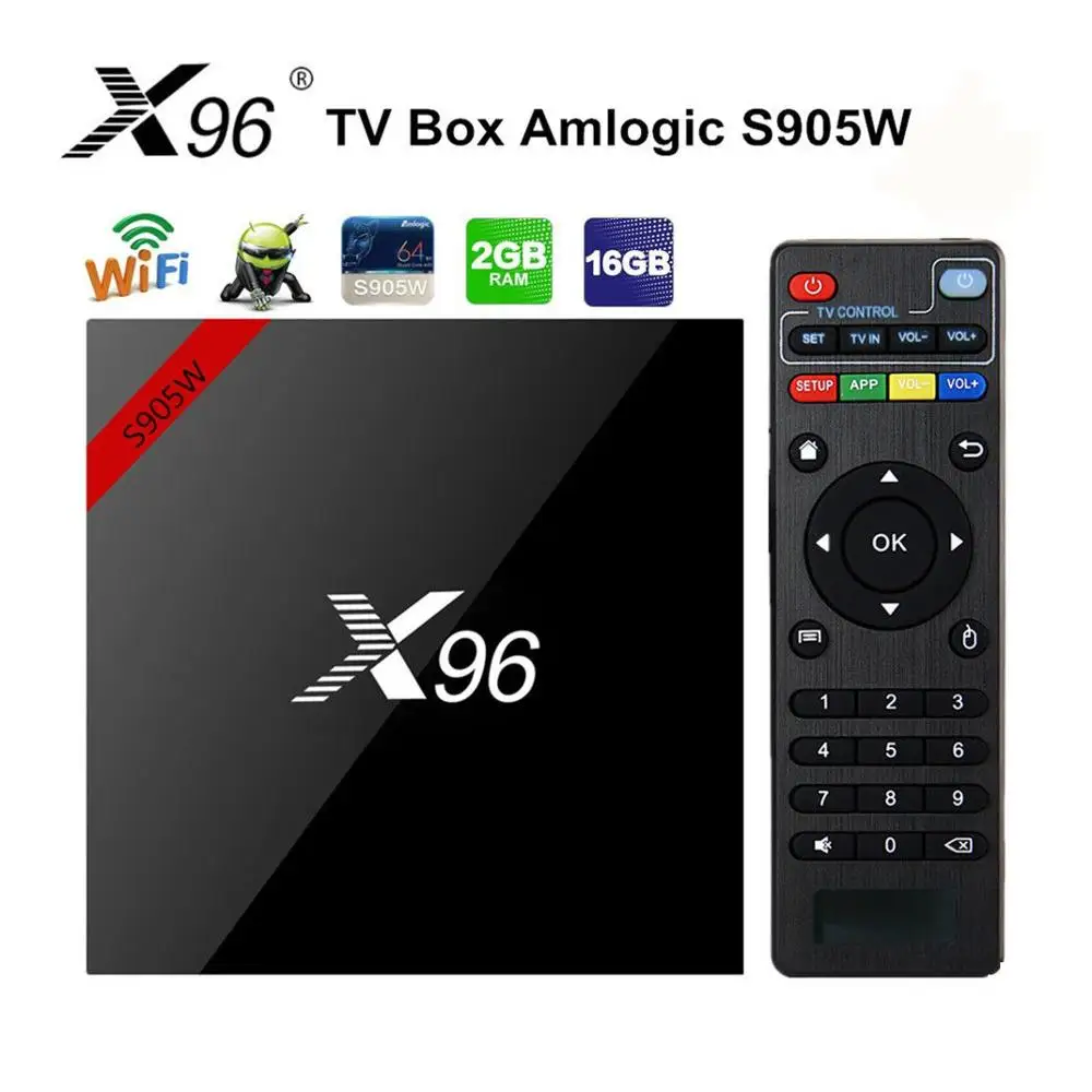 X96 W Android 7,1 Smart tv BOX 2 ГБ/16 ГБ Amlogic S905W H.265 4K WiFi IP tv Youtube Netflix Google Play медиаплеер телеприставка
