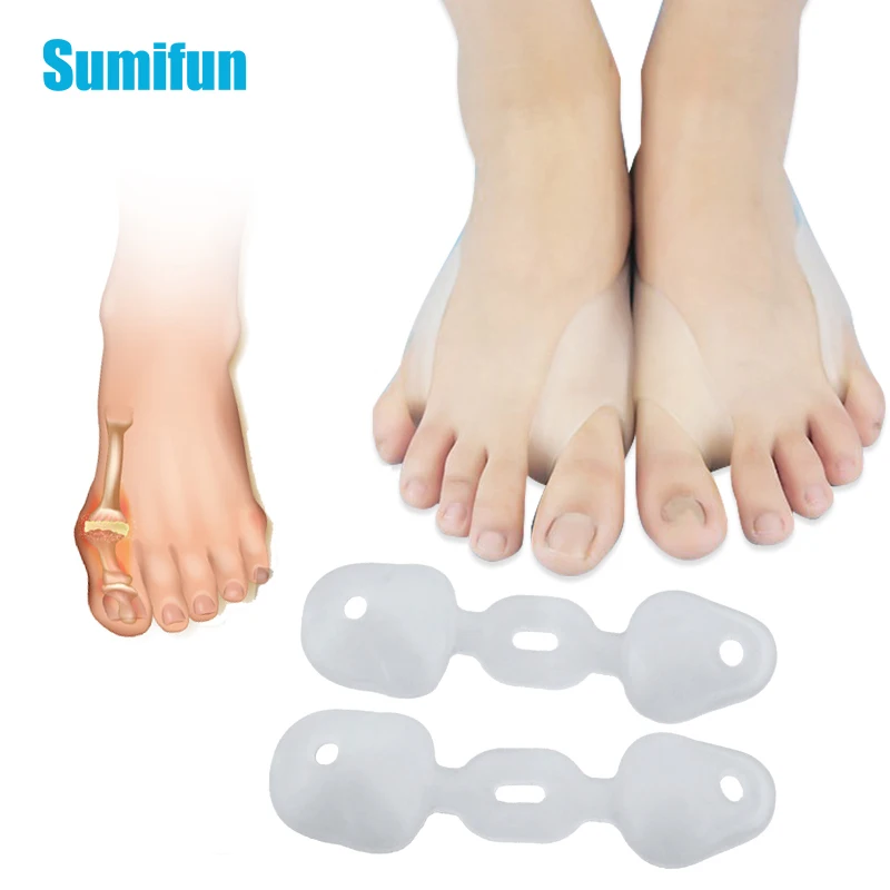 2pcs Silicone Gel Toe Separator Hallux Valgus Corrector Thumb Orthopedic Hammer Separator Straightener Foot Care Tool Pedicura new 2pcs 1pair bunion corrector gel pad stretch nylon hallux valgus protector guard toe separator orthopedic supplies foot care