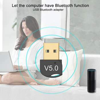 

5.0 TV Computer Audio Transmitter Home Stereo USB Dongle Laptop Mini Music Receiver Wireless High Speed Bluetooth Adapter HIFI