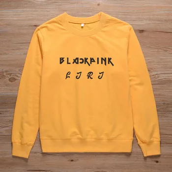 

ONSEME kpop Clothes Korean BLACKPINK Album Letters Sweatshirt Women Spring Autumn Pullovers Sweatshirts Sudadera Mujer S-18