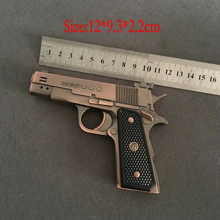PPK-607 Металлическая ветрозащитная сигарета зажигалка креативная модель пистолет надувная Зажигалка кухонный воспламенитель Кулон Коллекция подарков украшения - Цвет: PPK-607