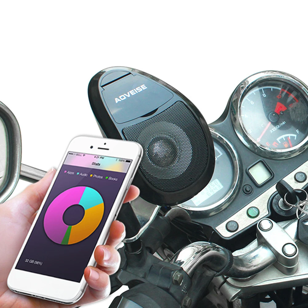 Mp3-плеер с светильник для скутера, профессиональный динамик для мотоцикла, fm-радио, u-диск, стерео, водонепроницаемый музыкальный аудио усилитель, Bluetooth