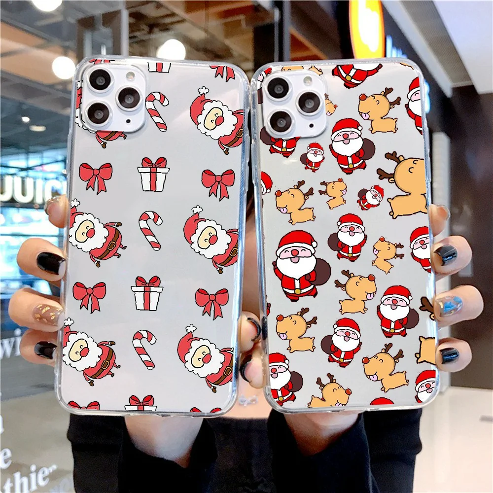 Мультяшный Рождественский чехол для телефона с Санта Клаусом Samsung Galaxy A 3 5 7 8 10 20 21