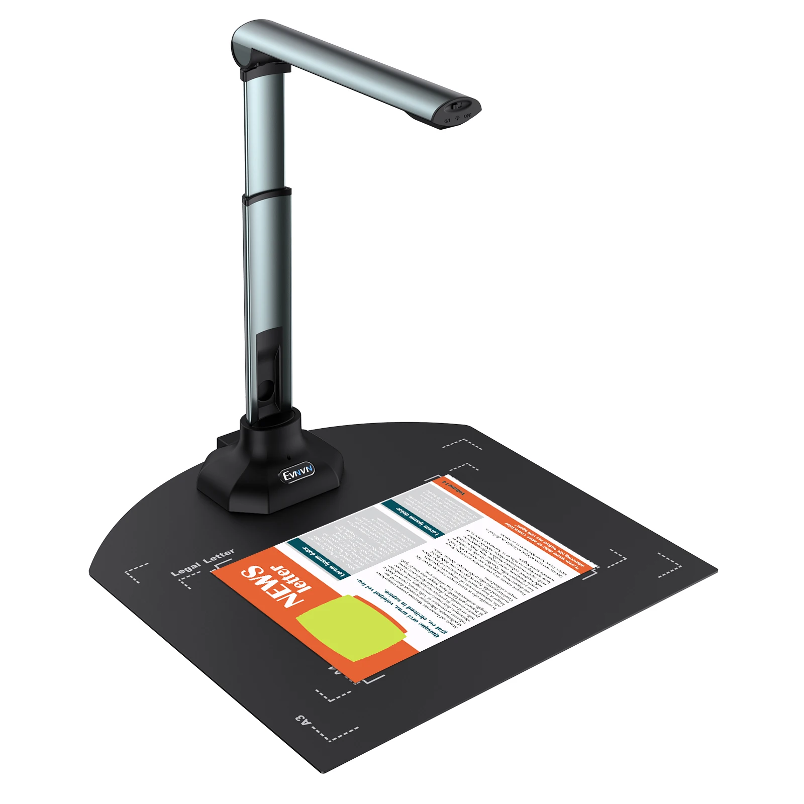 Fotocamera Per Documenti Usb 12Mp Per Laptop Per Insegnanti Scanner Per Documenti Portatile Formato A3/A4 Con Supporto Per Estensione Strumento Per Ve