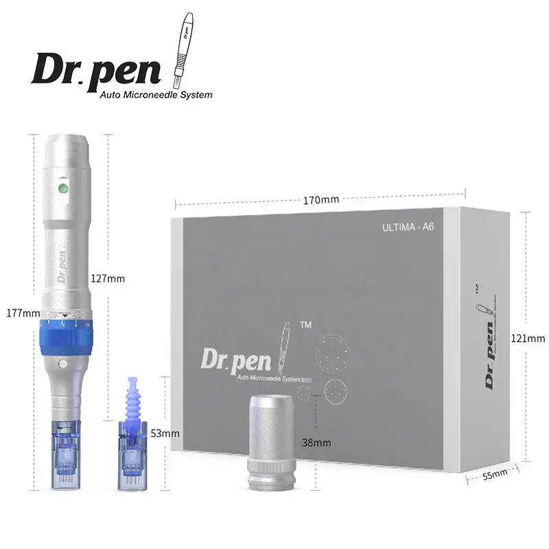 Autentico Dr.Pen A6 Dermapen Microneedling Professionale Riduce I Pori Mesoterapia Auto Microneedle Derma System Therapy