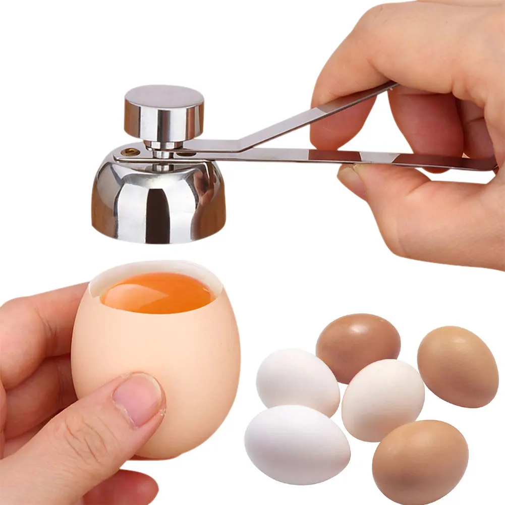 

Stainless Steel Egg Opener Shell Top Cutter Tools Eggs Cracker Separator Kitchen Gadgets TUE88