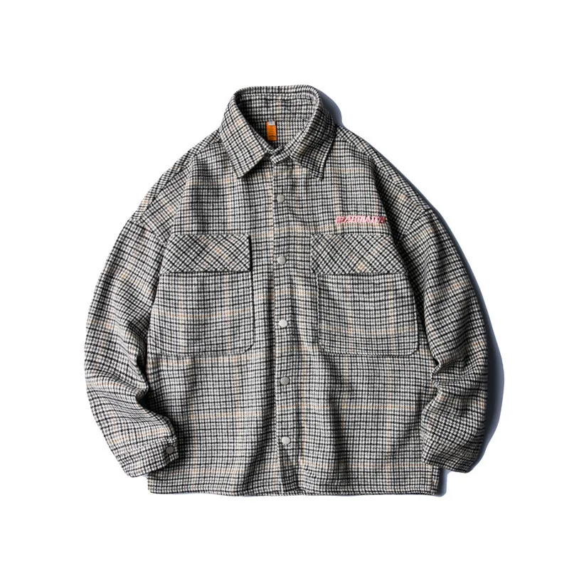 

Tang Mu Cool Spring New Style behind Printed Fold-down Collar Jacket Men Loose-Fit Trend Casual Versatile Tops