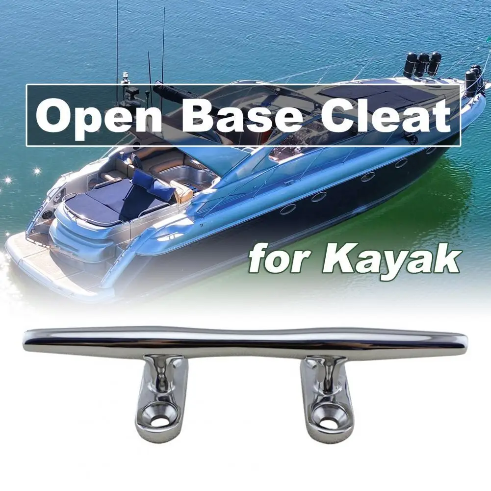 Open Base Cleat 6/8 inches Stainless Steel Base Boat Rope Dock Cleats Marine Hardware for Kayak Boat Hardware Accessories boat cleat open base 4 5 6 8 10 12 inch dock cleat 316 stainless steel marine grade boats hollow base cleats
