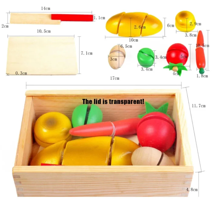 Детские ролевые игры, имитация фруктов, овощей, хлеба, набор игрушек, деревянные кухонные игрушки, набор NSV775