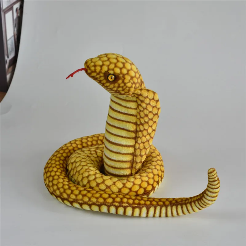 Funny Simulation Cobra and Python Snake Plush Toys Horror Real Life Zodiac Boa Spotted Snake Stuffed Dolls Kids Halloween Party Toys (10)