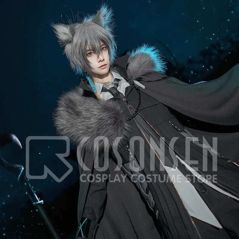 

Game Arknights Guard Silver Ash Cosplay Costume Men's black outfit COSPLAYONSEN Custom made