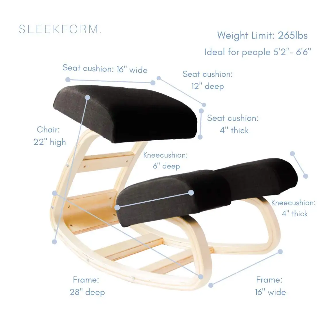 Gifsin Folding Kneeling Chair Camping Furniture Camping Accessories Chaise Lounge for Home and Office Computer Desk