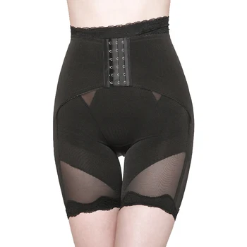 

Postpartum High Waist Abdomen Pants Thin Mesh Yarn Breathable Shaping Pants Abdomen and Hip Shaping Black M