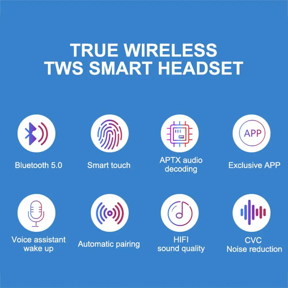 For FreeX Smart Wireless Bluetooth Headset 5.0 Smart Reminder Earphone White CVC Noise Reduce Sleeping Helping Sports Headphones