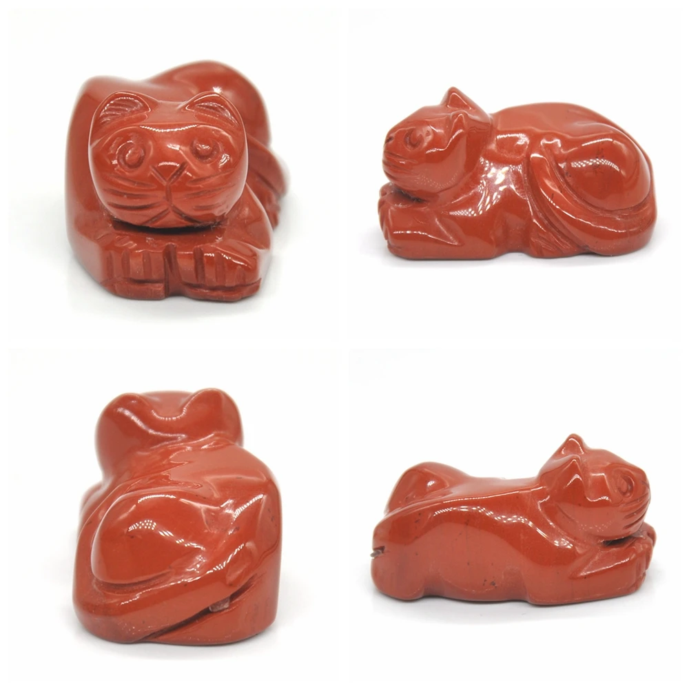 1.5" Cat Elephant Tortoise Rabbit Owl Frog Fish Bear Dog Horse Wolf Snake Statue Natural Healing Crystal Animal Stone Carving