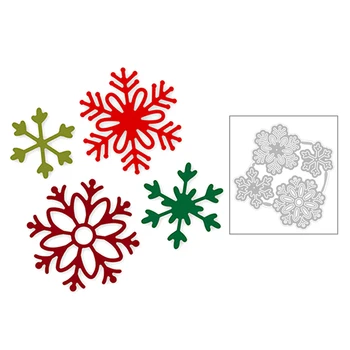 

2020 New Christmas Snowflake and Flower Embossing Metal Cutting Dies For DIY Scrapbooking Greeting Card Paper Making no stamps