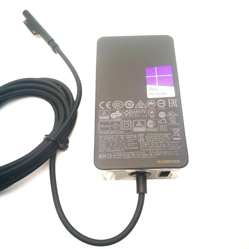 Power Adapter Power Charger 15V 4A for Microsoft surface book Pro 3 Pro 4 5 6 7 8 power adapter 1706 charger fast charge