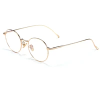 Круглые очки в стиле ретро из чистого титана, полнокадровые очки для близорукости, мужские и женские модные оправы для очков по рецепту 3216 — изображение 4