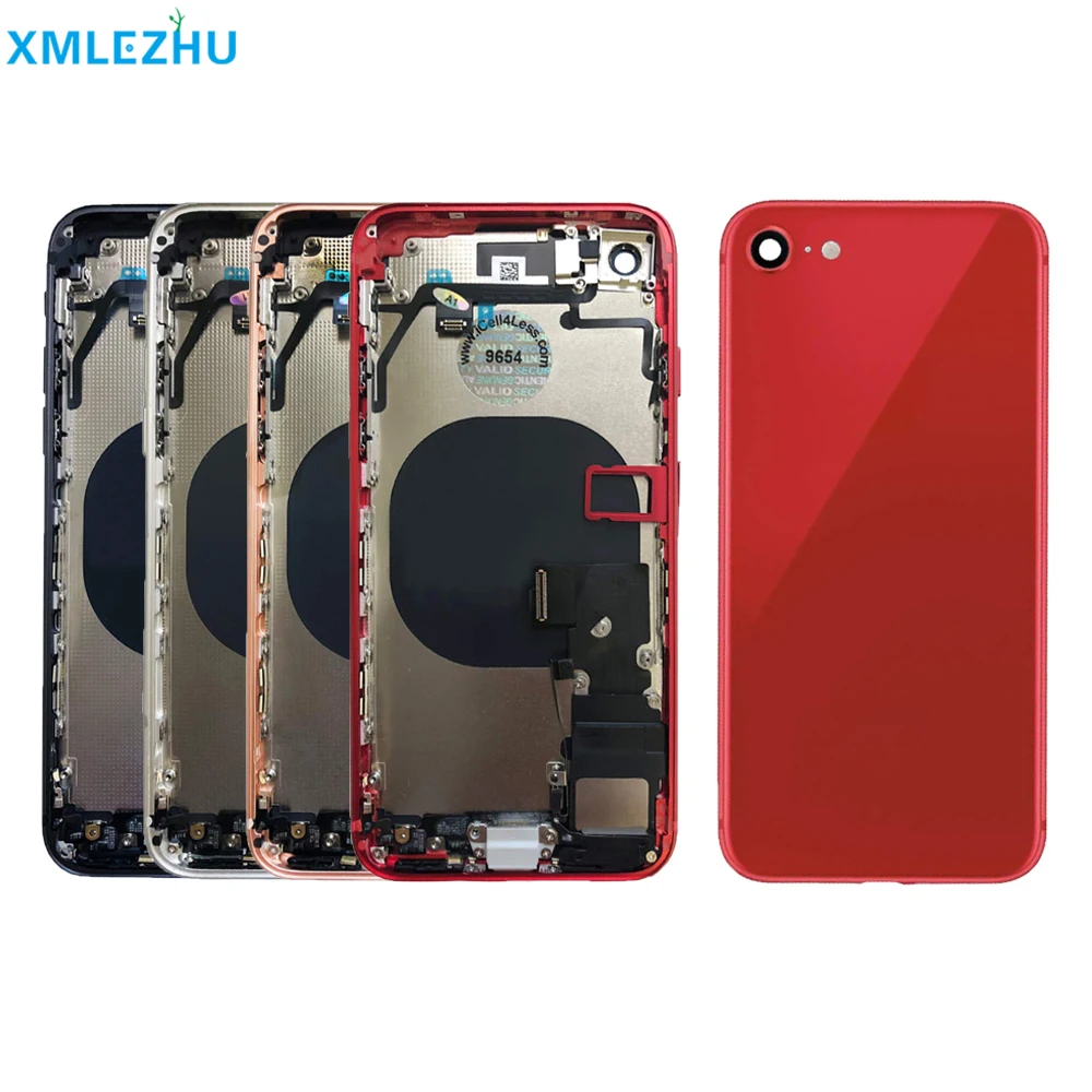 

10Pcs Full Housing for IPhone 8 8 Plus Plus Back Middle Frame Chassis Battery Door Rear Cover with Flex Cable Parts Assembly