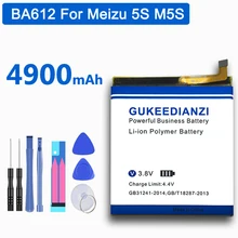 4900mAh Новая замена батареи телефона BA612 для Meizu Meizy 5s M5 M5S M612Q M612M литий-ионные полимерные мощные батареи