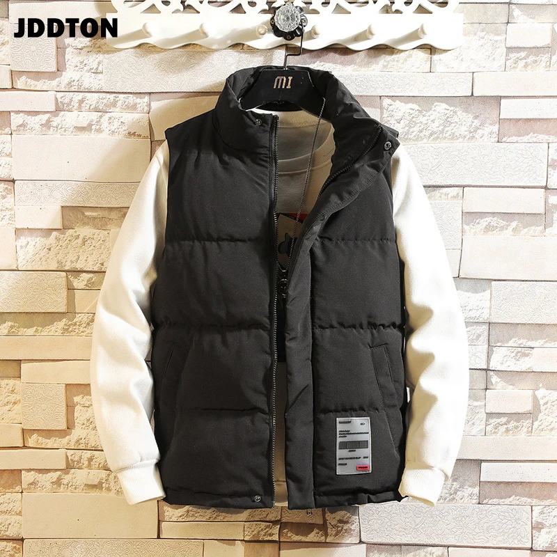 JDDTON, новинка, мужские жилеты с капюшоном, куртка без рукавов, толстовки, пальто, зимний Свободный жилет, Повседневный, японский, мужской, модный, уличная, JE378