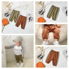 Детская одежда; Новинка года; сезон осень; детские леггинсы из чистого хлопка; спортивные брюки в Корейском стиле