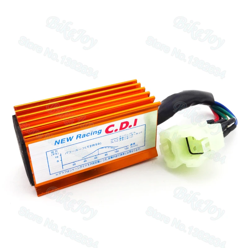 Производительность гоночный AC CDI Коробка зажигания 6 Pin Золото для GY6 50cc 125cc 150cc Мопед Скутер ATV Quad Go Kart Багги мотоцикл