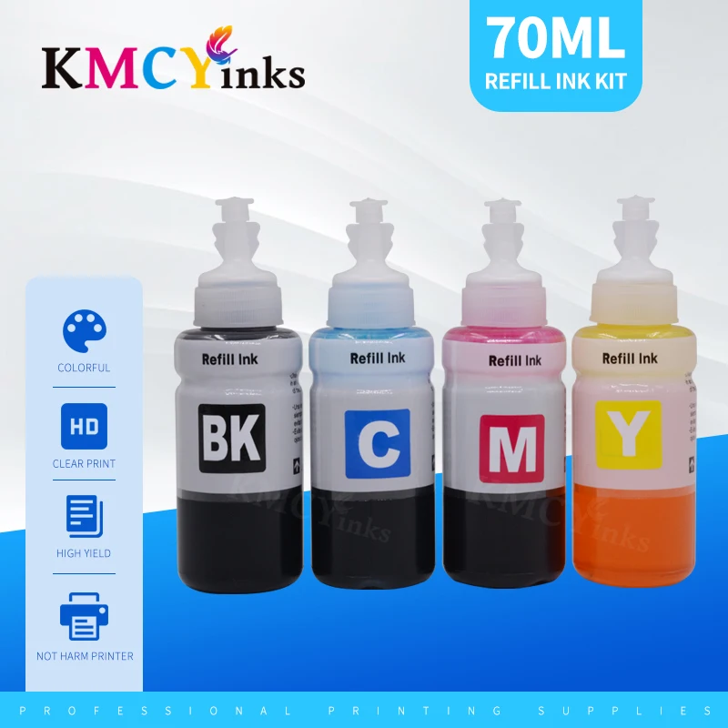 KMCYinks краситель пополнения чернил комплект 4*70 мл картридж с чернилами для