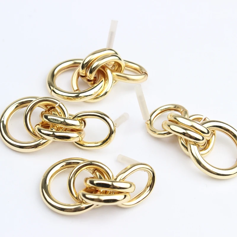 

Zinc Alloy Round Ellipse Circle Connection Base Earring Connector 22*42mm 6pcs/lot For DIY Fashion Earring Accessories